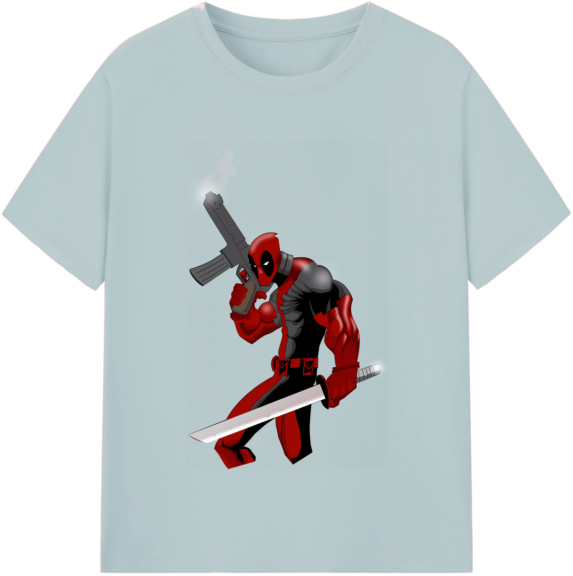 （画像用） Deadpool デッドプール 綿100％半袖Tシャツ（フロントプリント）